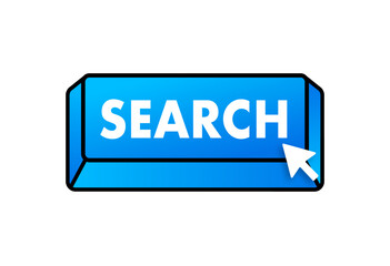 Aufkleber - Search button and click, search Bar for browser. Vector stock illustration