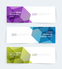 Geometric Banner Design With Vector Presentation Template.