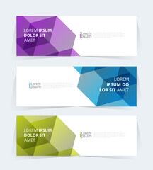geometric banner design with vector presentation template.