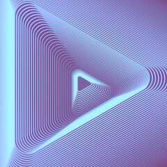 Poster - Pattern of neon colored lines on a violet background. Creative modern design. 3d rendering digital illustration
