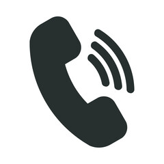 Wall Mural - Solid Telephone Icon