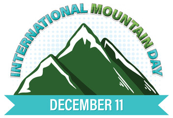 Sticker - International Mountain Day Banner Design