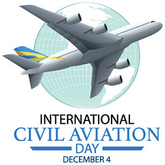 Sticker - International Civil Aviation Day icon banner