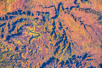 Wall Mural - the beauty of the land in the united states of america. digital enhancement. elements by nasa