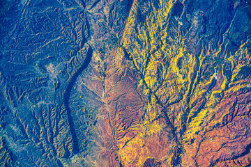Wall Mural - the beauty of the land in the united states of america. digital enhancement. elements by nasa