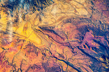 Wall Mural - the beauty of the land in the united states of america. digital enhancement. elements by nasa