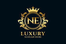 Initial NE Letter Royal Luxury Logo Template In Vector Art For Luxurious Branding Projects And Other Vector Illustration.