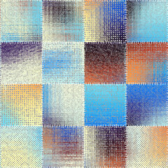 Poster - Imitation of a texture of rough canvas. Seamless pattern.