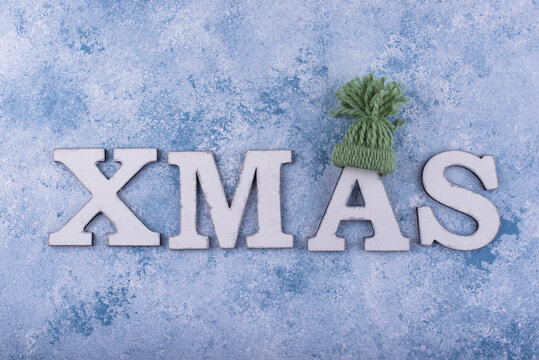 Christmas background with text XMAS