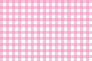 Wall Mural - Seamless pattern with pink gingham check , plaid repeat background for textile ,book cover, wrapping paper, tablecloths.