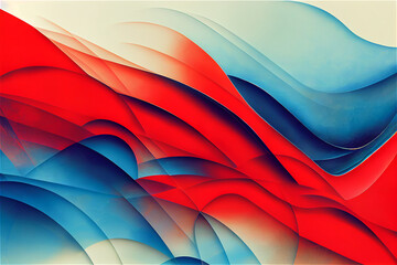 Wall Mural - Red, blue and white background