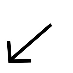 Poster - Diagonal left down arrow icon 