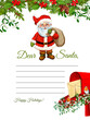 Letter to Santa ,Christmas background 