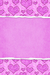 Wall Mural - Love border heart pink