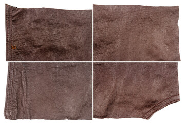 Sticker - Collection of brown leather textures