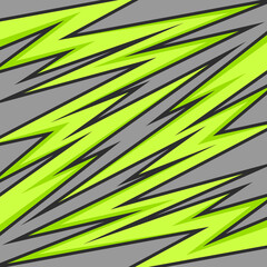Poster - abstract background with reflective green sharp arrow pattern