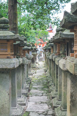 Sticker - 9 April 2012 a Japanese Stone Lanterns, Kasuga Taisha Shrine
