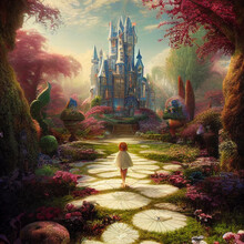 Alice In Wonderland Giant Mushroom Garden Cheshire