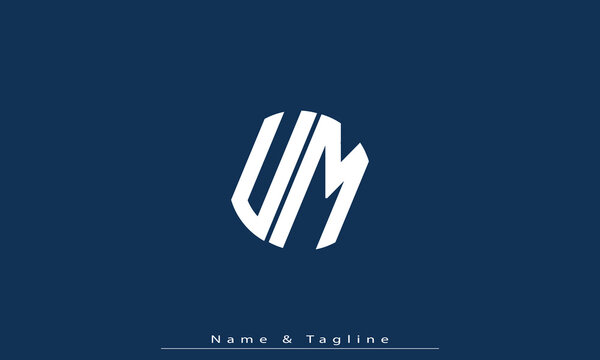 Alphabet letters Initials Monogram logo UM , MU