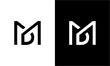 letter md minimalist logo