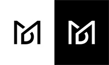Letter Md Minimalist Logo