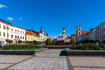 Poster - view of the main city square in the historic city center of Banska Bystrica