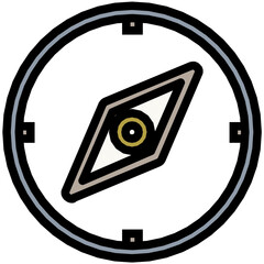 Sticker - Compass Vector Icon