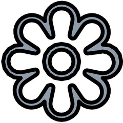 Canvas Print - Daisy Flower Vector Icon