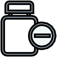 Canvas Print - Medicine Jar Vector Icon