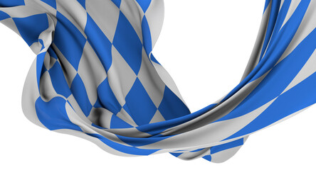 Wall Mural - fine 3d image of classic waved bavaria flag