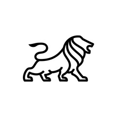 Wall Mural - outline lion logo