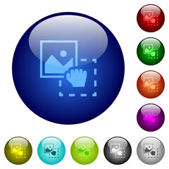 Sticker - Grab image to upload color glass buttons