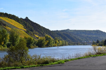 Canvas Print - herbstliche Steillagen, Niederfell