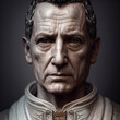 Julius Caesar Roman emperor, 3D illustration