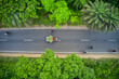© AmazingAerialAgency - Aerial view of people with bikes transporting fruits, Bandarban, Bangladesh.