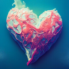 Poster - heart made of ice