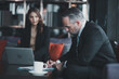 © Me studio - Business men work with partners to achieve business success.Business women work with partners to achieve business success.