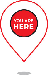 Wall Mural - You Are Here Location Pointer Pin