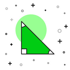 Poster - Filled outline Triangle math icon isolated on white background. Vector