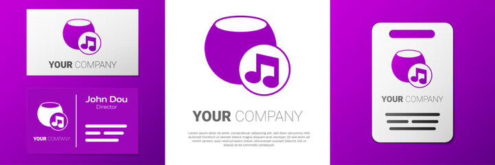 Poster - Logotype Voice assistant icon isolated on white background. Voice control user interface smart speaker. Logo design template element. Vector