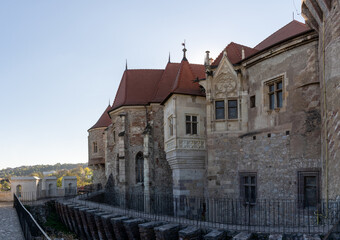 Poster - view of the landmark 15th-century Corvin Castle in Hunedoara in Transylvania