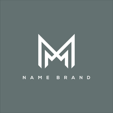 Modern abstract letter M logo design. Minimal M initial based icon. Initial MM vector