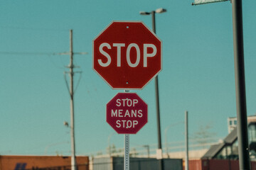 stop sign on the road