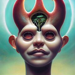 Poster - surreal portrait of an unknown creature