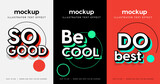 Fototapeta  - creative typographic poster design template 3D Text Effect Mockup /full editable text	