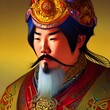 © Yacine - Portrait of Genghis Khan, Mongolian Emperor. High quality illustration