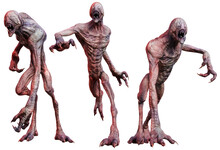 Zombie Creatures 3D Illustration