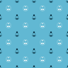 Poster - Set Hoodie and Sweater on seamless pattern. Vector