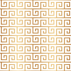 Poster - Greek seamless pattern. Repeating geometric design for prints. Repeated gold texture. Repeat lattice patern. Geometry golden backdrop. Modern wallpaper. Abstract tileable. Vector illustration