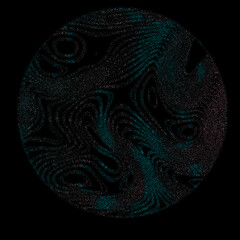 Aufkleber - Colorful sphere made of dots and particles. Abstract vector illustration.